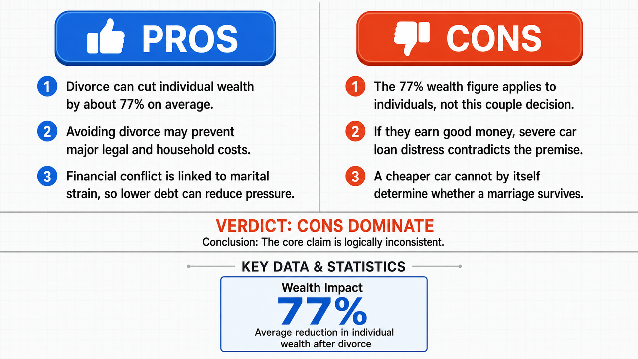 AI Debate Infographic: A couple earning good money should prioritize purchasing a less expensive…