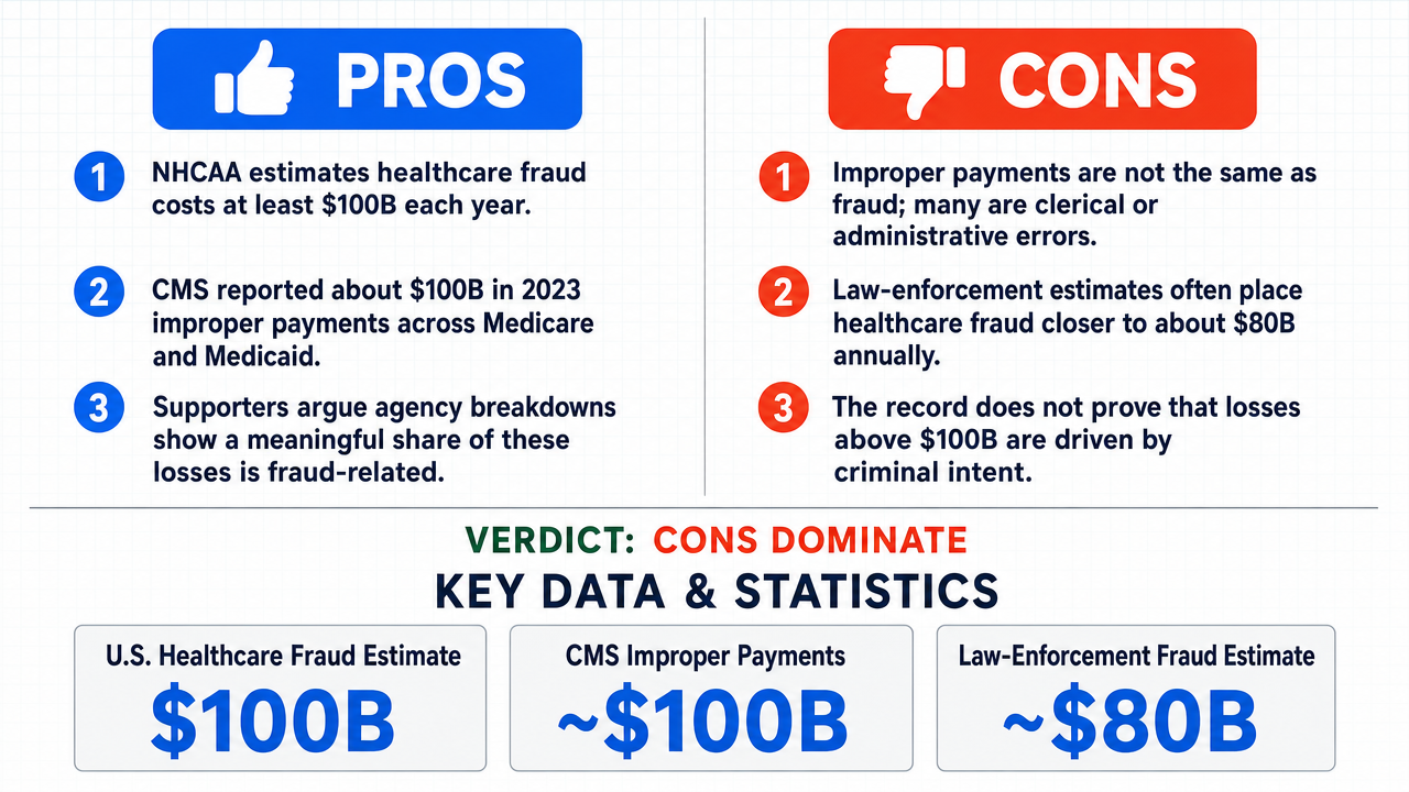 AI Debate Infographic: Healthcare fraud in the United States results in annual losses exceeding…