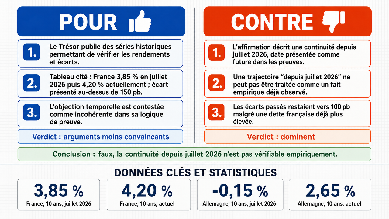 AI Debate Infographic: The spread between the French 10-year bond yield and the German equivalent…