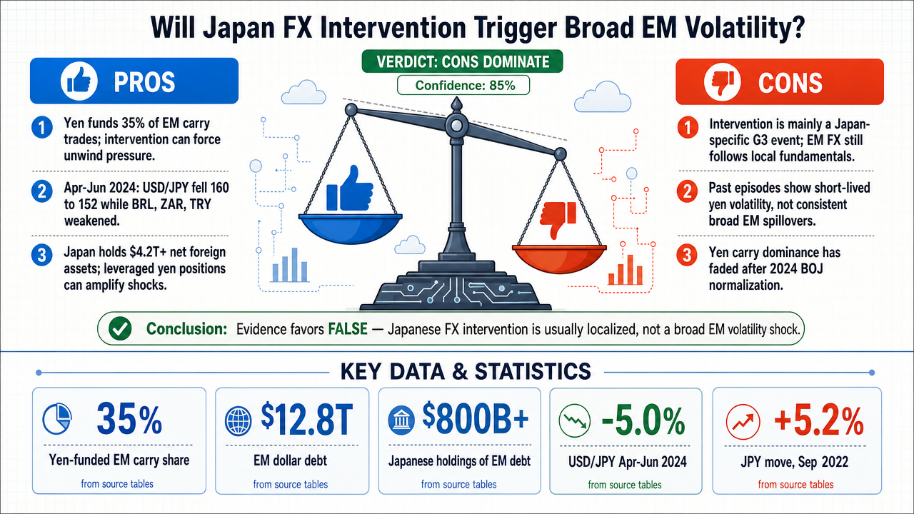 AI Debate Infographic: Japan's FX intervention risk will trigger a broader volatility shock across…
