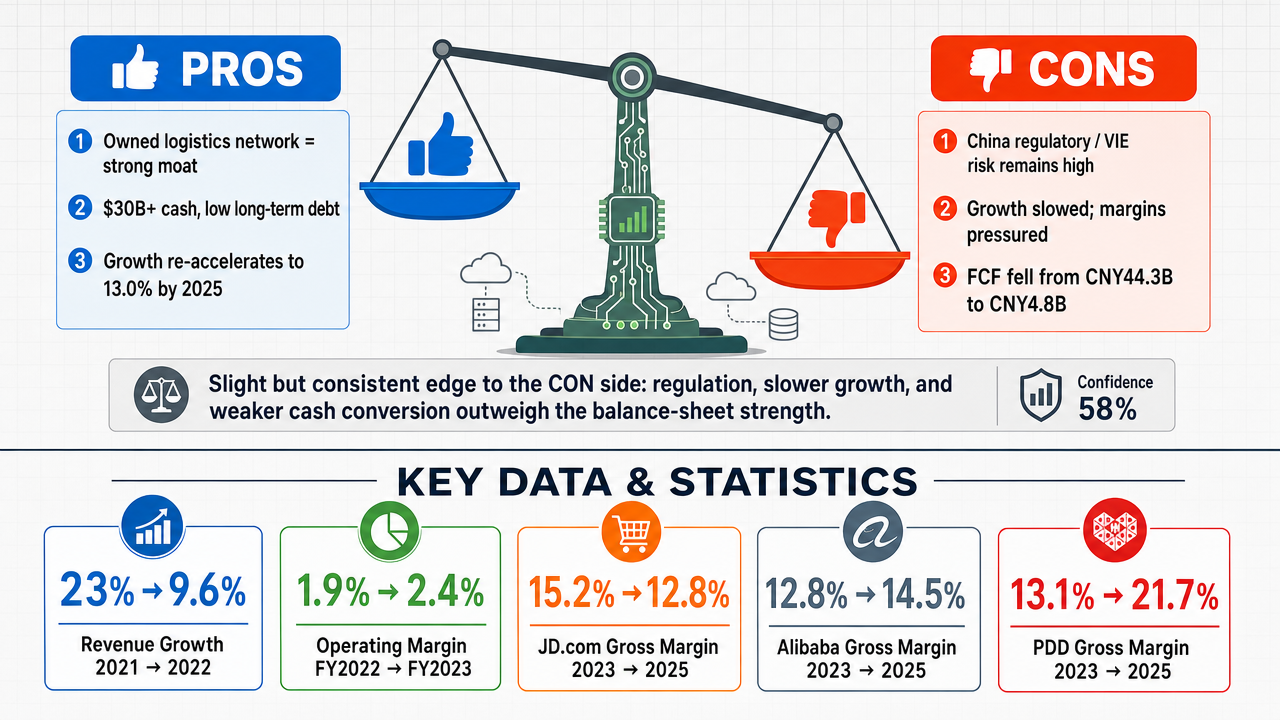 AI Debate Infographic: is jd.com a good buy ?