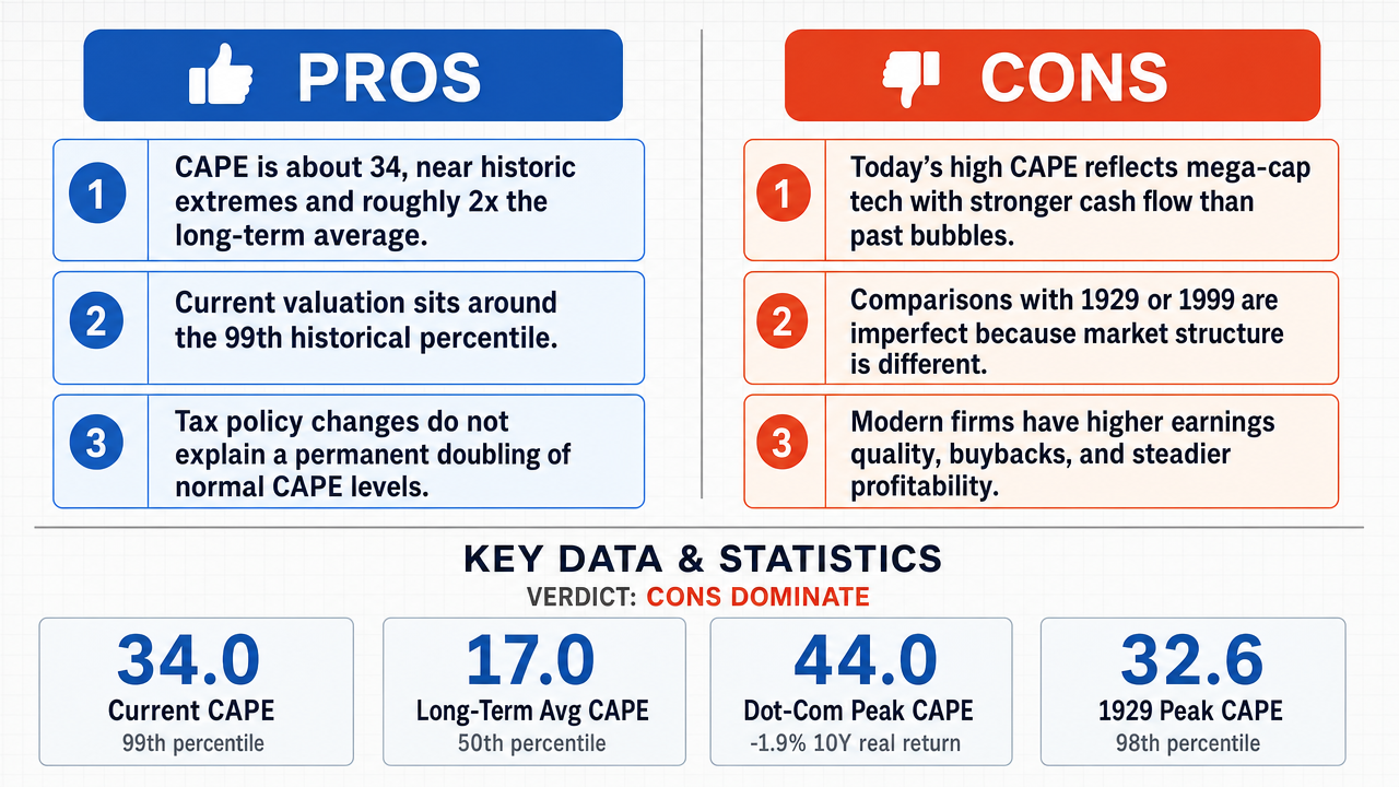 AI Debate Infographic: The current stock market, based on the cyclically adjusted…
