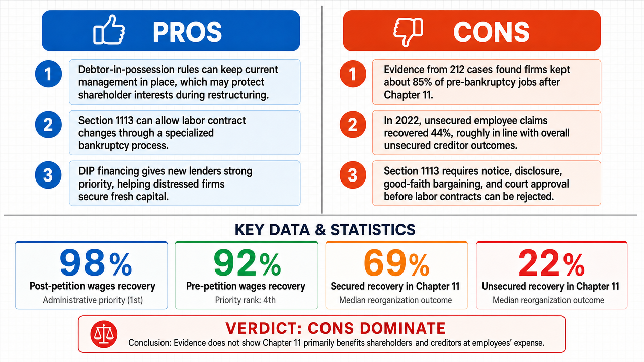 AI Debate Infographic: The US Chapter 11 bankruptcy system, by preserving management control and…