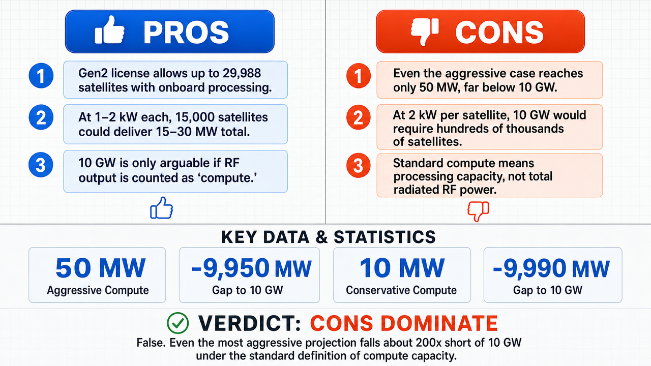 AI Debate Infographic: SpaceX will achieve over 10 gigawatts of coherent compute by the end of 2027.