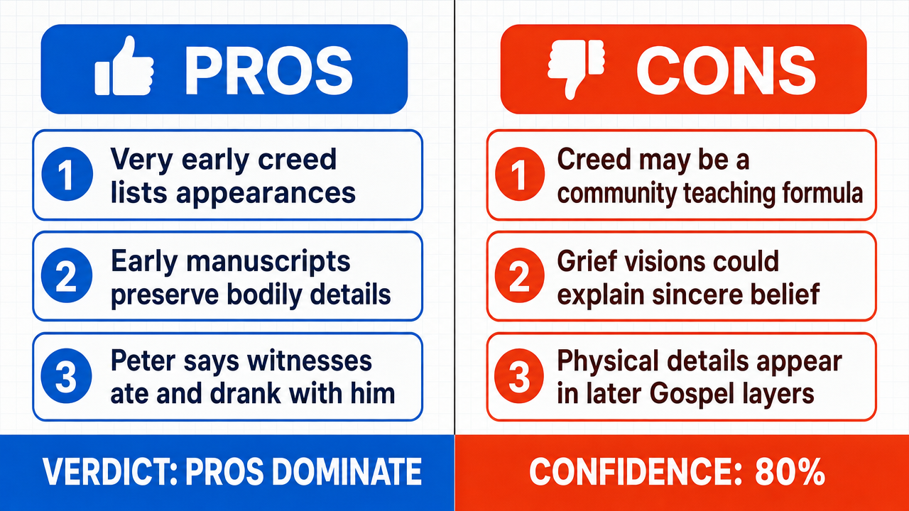 AI Debate Infographic: Did the original disciples of Jesus genuinely believe they encountered him…