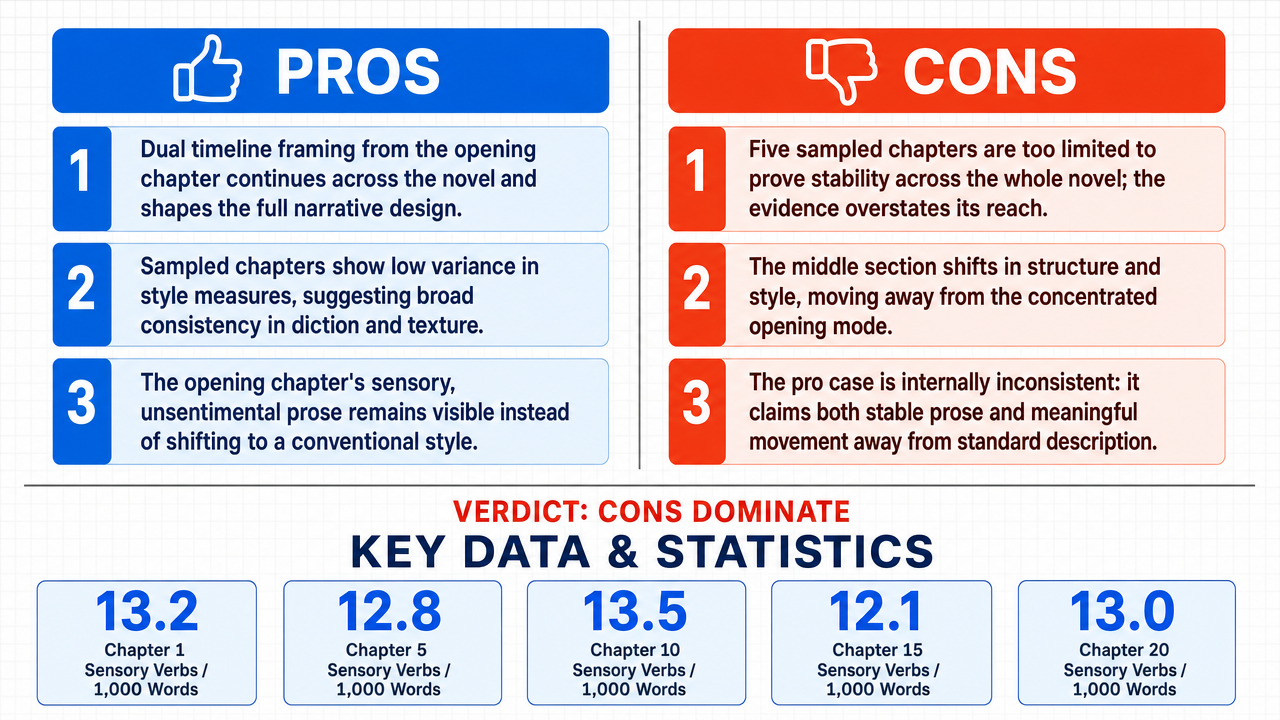 AI Debate Infographic: The book *The Fires of December* successfully maintains the unique quality…