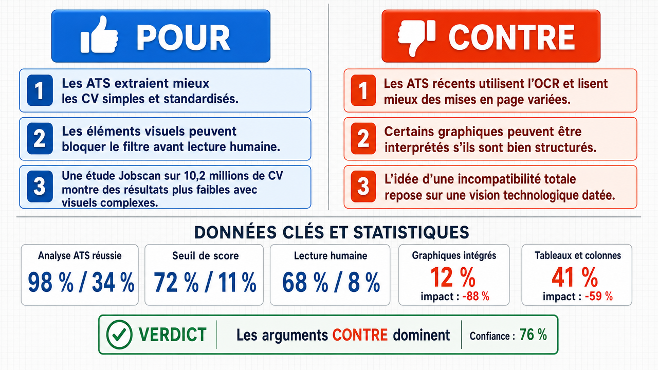 AI Debate Infographic: L'utilisation de polices fantaisistes, de couleurs ou de graphiques dans un…