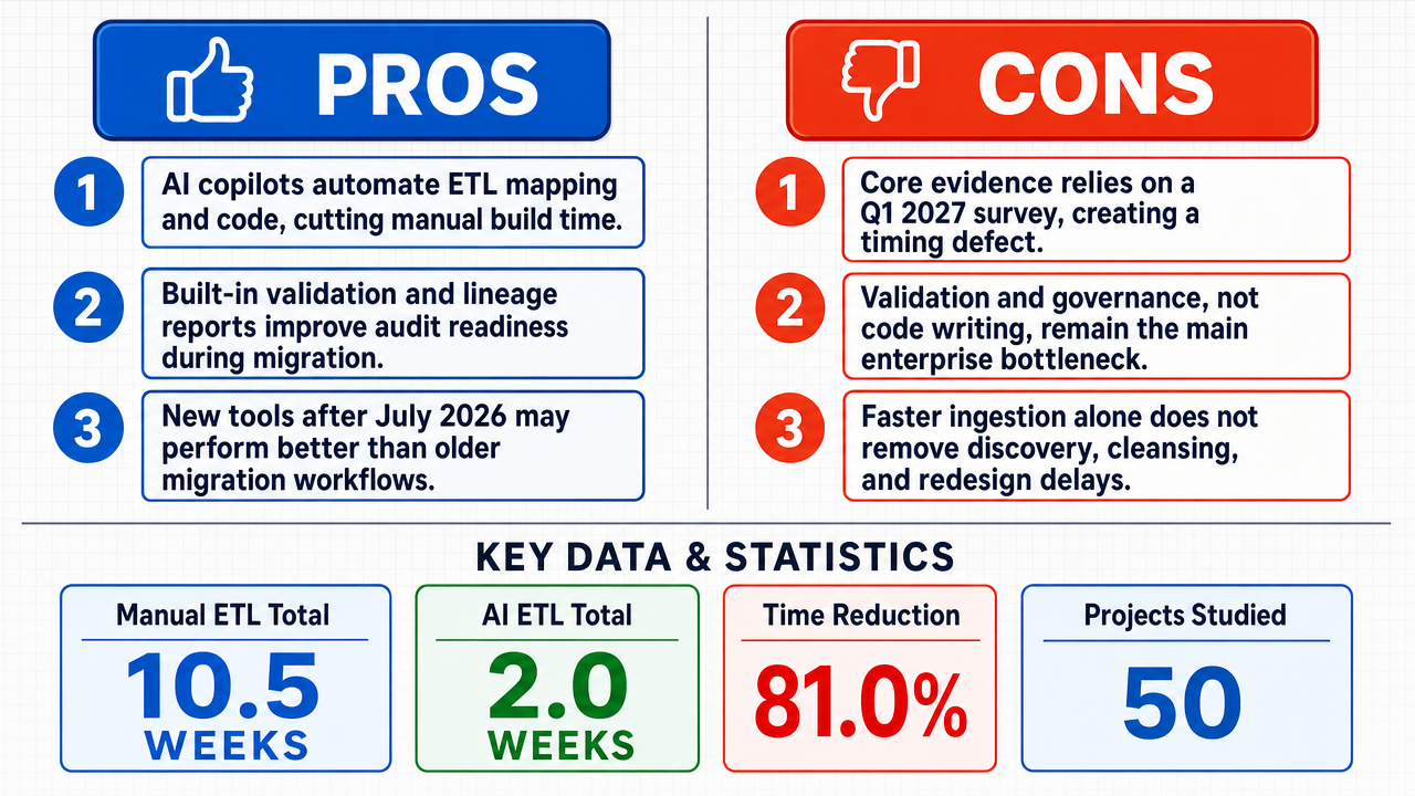 AI Debate Infographic: A data import tool launched since July 2026 reduces migration timelines for…